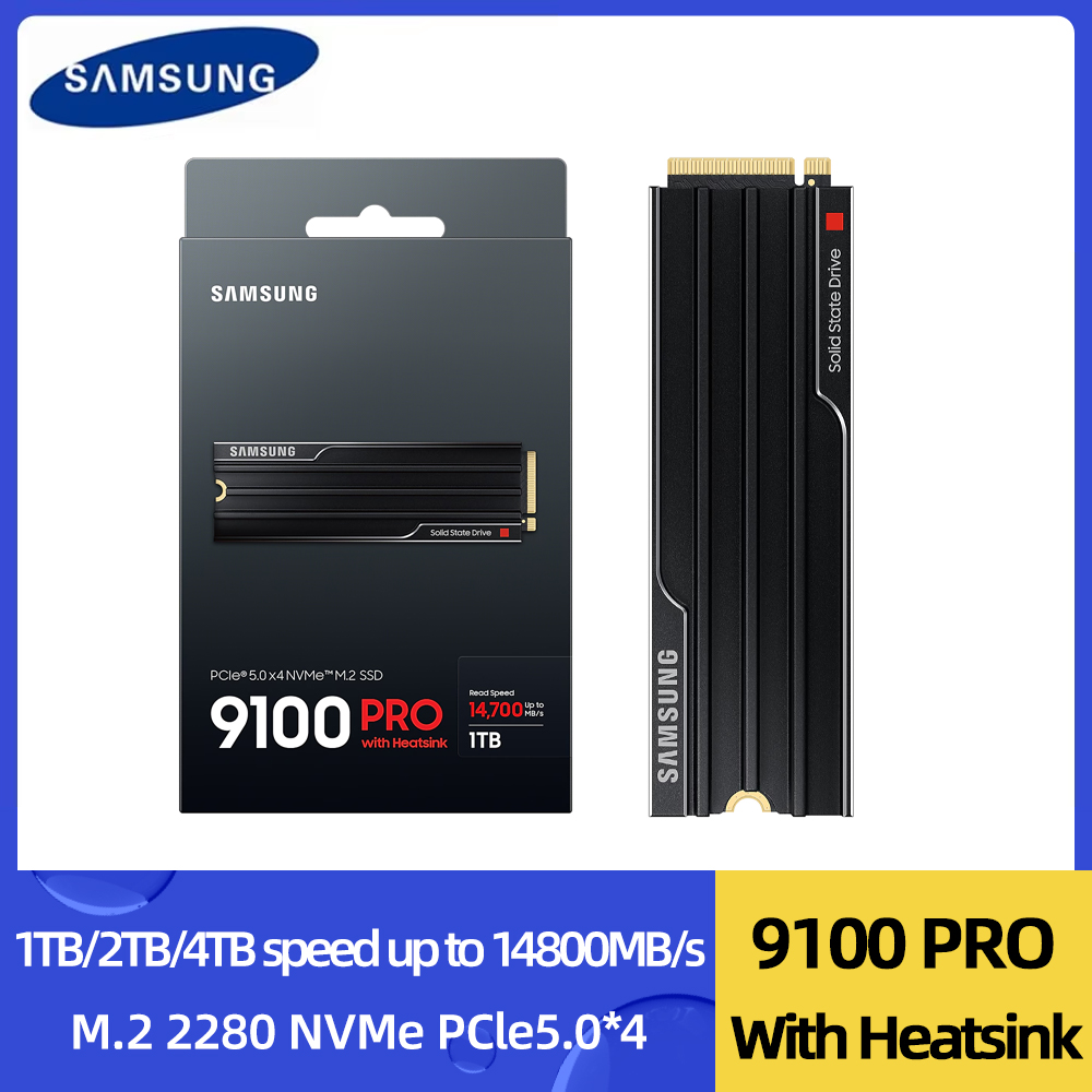 Samsung Ssd - 삼성 SSD 9100 PRO, 방열판 포함,